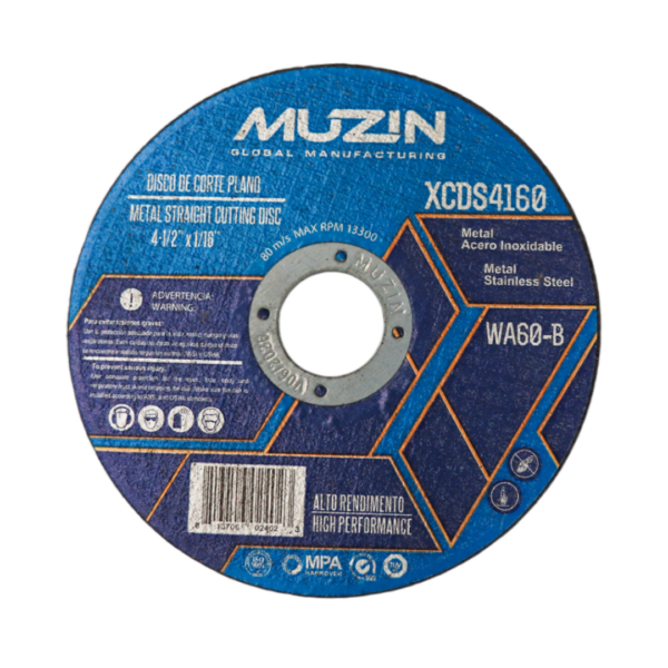 DISCO DE CORTE PLANO PARA METAL 4-1.2PULG x 1.8PULG - XCDS4180