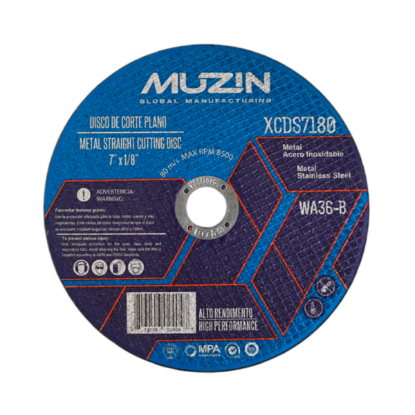 DISCO DE CORTE PLANO PARA METAL 7PULG X 1.8PULG - XCDS7180